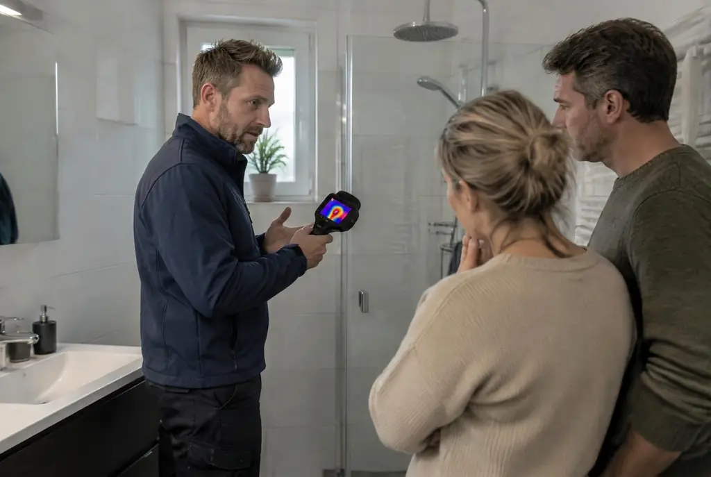 Lekdetectie Vinkeveen – specialist legt bevindingen uit aan bewoner