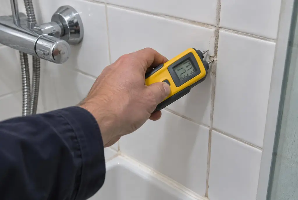 Lekdetectie Vinkeveen – vochtmeter op badkamertegels bij de douche